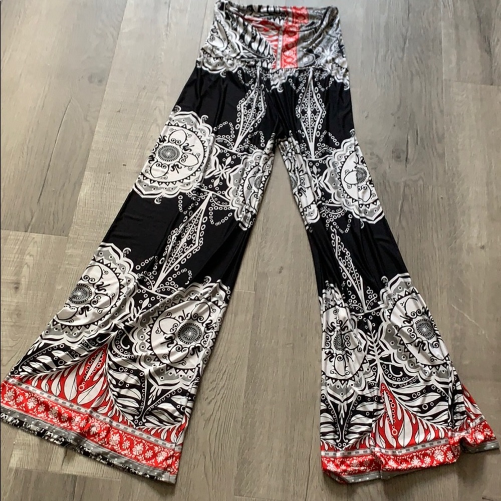 Polyester Bell-Bottom Pants